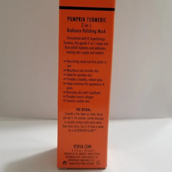 Yensa Pumpkin Turmeric Mask New & Full Size - Picture 4 of 5